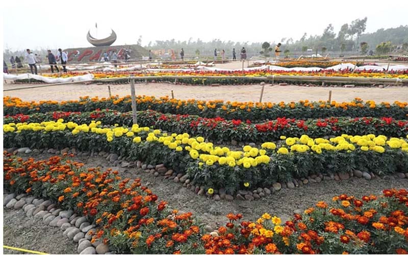 ফুলের সমারোহে সেজেছে চট্টগ্রাম ডিসি পার্ক